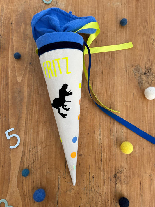 Geschwistetüte Schultüte Stoff Schulanfang Schultüte Jungen Schultüte Dino Einschulung Schultüte mit Namen Schultüte Schultüte Dinosaurier