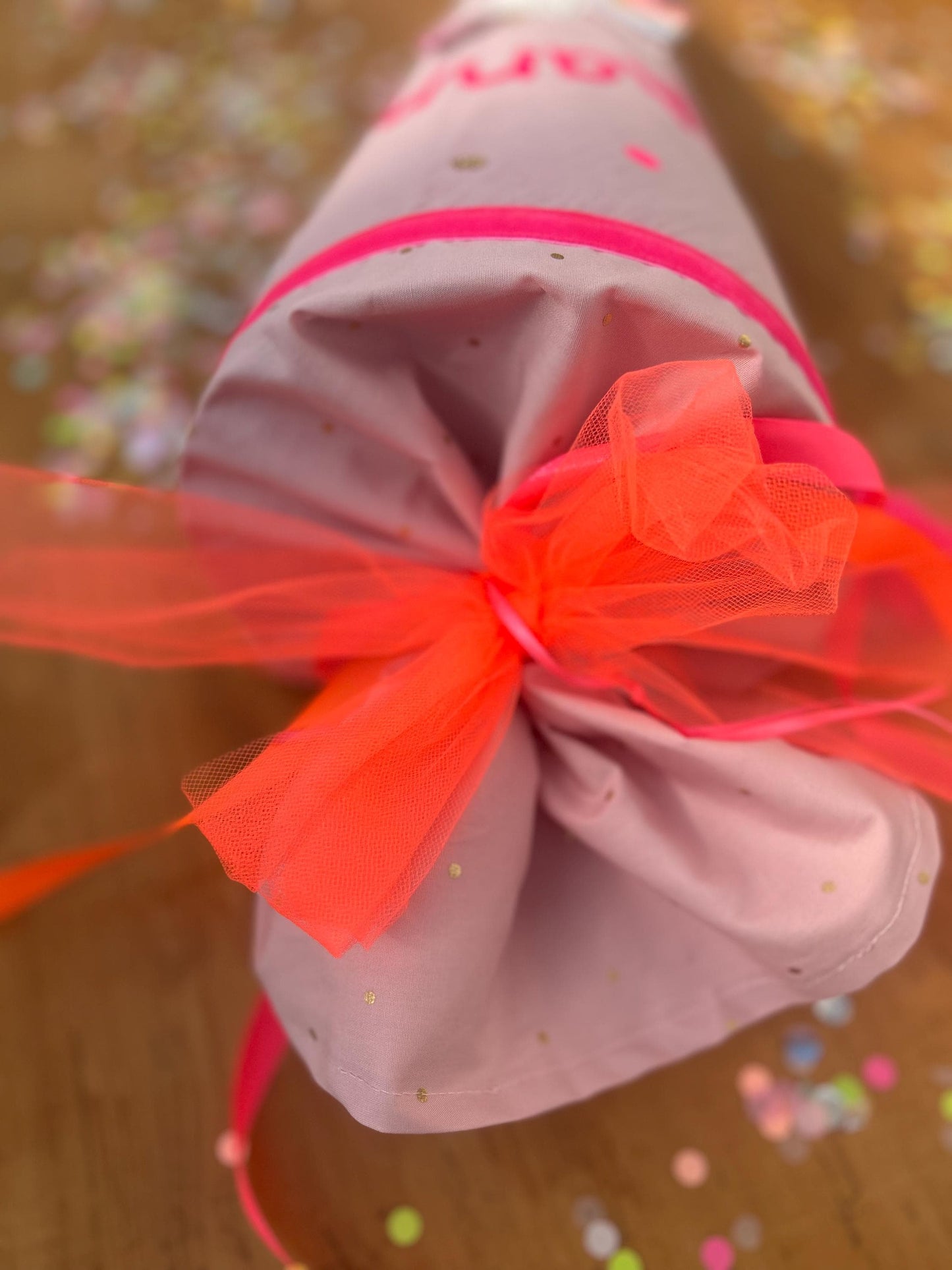 Schultüte Musselin, Schultüte Stoff, Schultüte Mädchen,Schultüte Einhorn, Einschulung, Musselinschultüte,Konfetti, Schultüte personalisiert