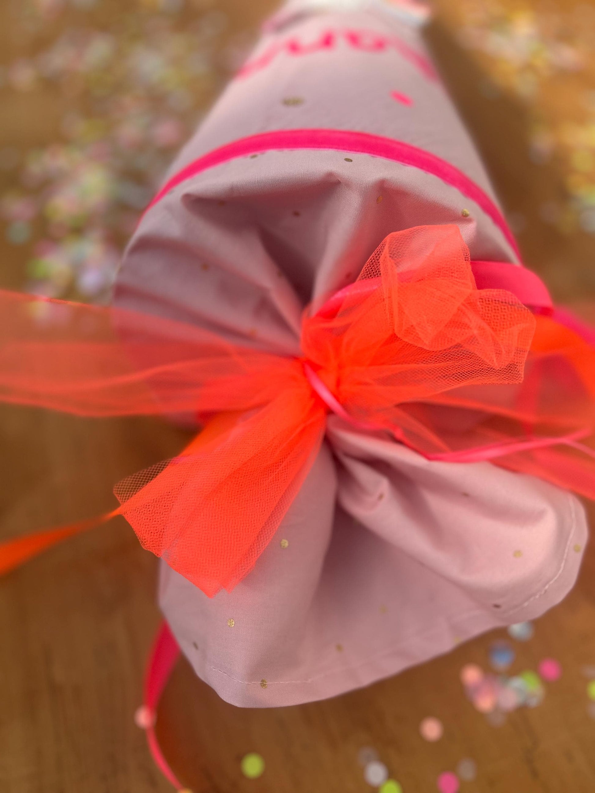Schultüte Musselin, Schultüte Stoff, Schultüte Mädchen,Schultüte Einhorn, Einschulung, Musselinschultüte,Konfetti, Schultüte personalisiert