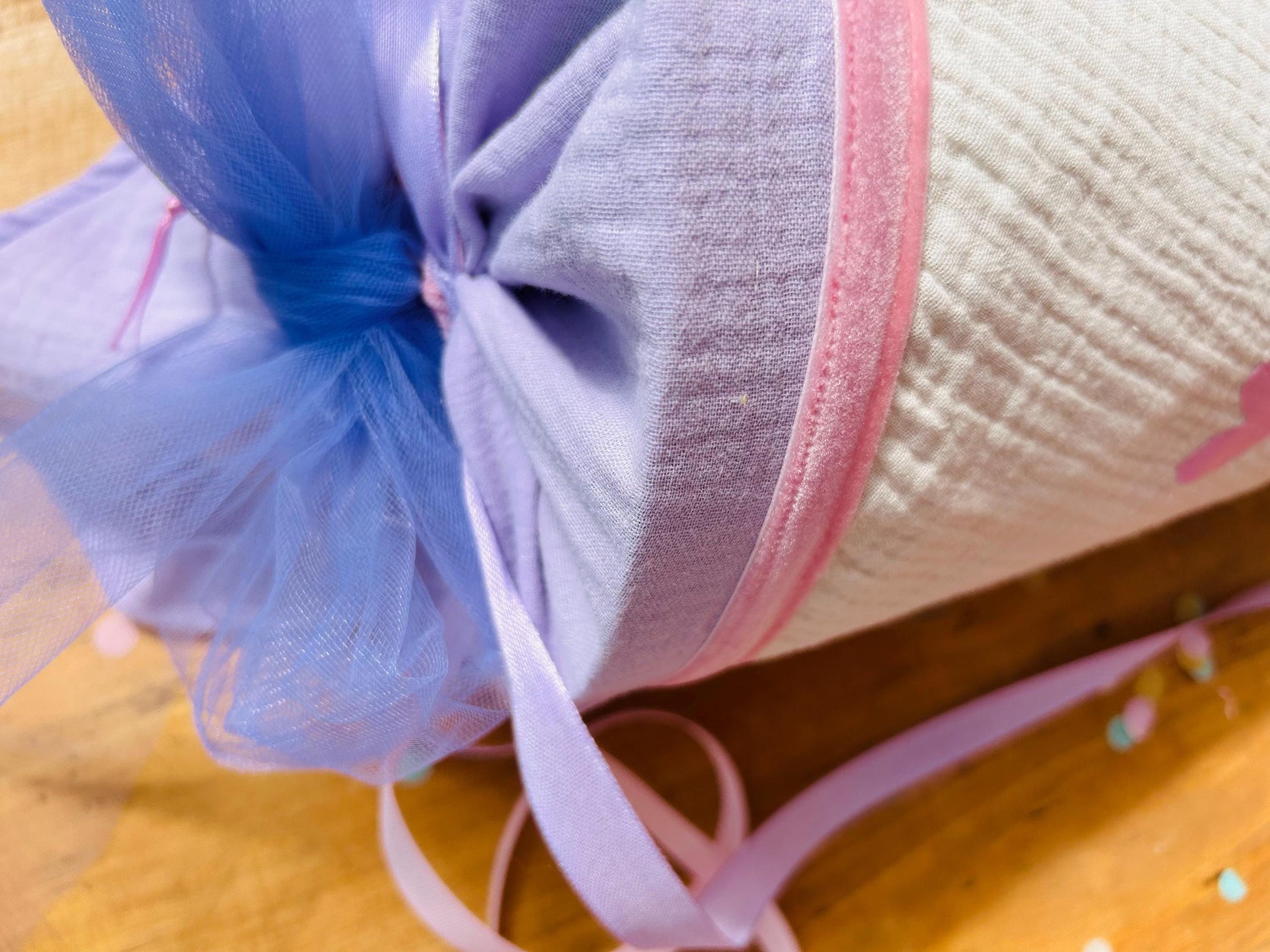 Schultüte Musselin, Schultüte Stoff, Schultüte Mädchen,Schultüte Herzen, Einschulung, Musselinschultüte,Kwio Ranzen Schultüte personalisiert