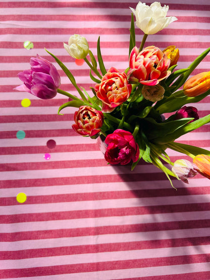 Geburtstagstischdecke, Kindergeburtstag Dekoration, Happy Birthday, Geburtstagstisch, Geburtstagskind,Tischdecke Streifen,bunte Punkte,neon