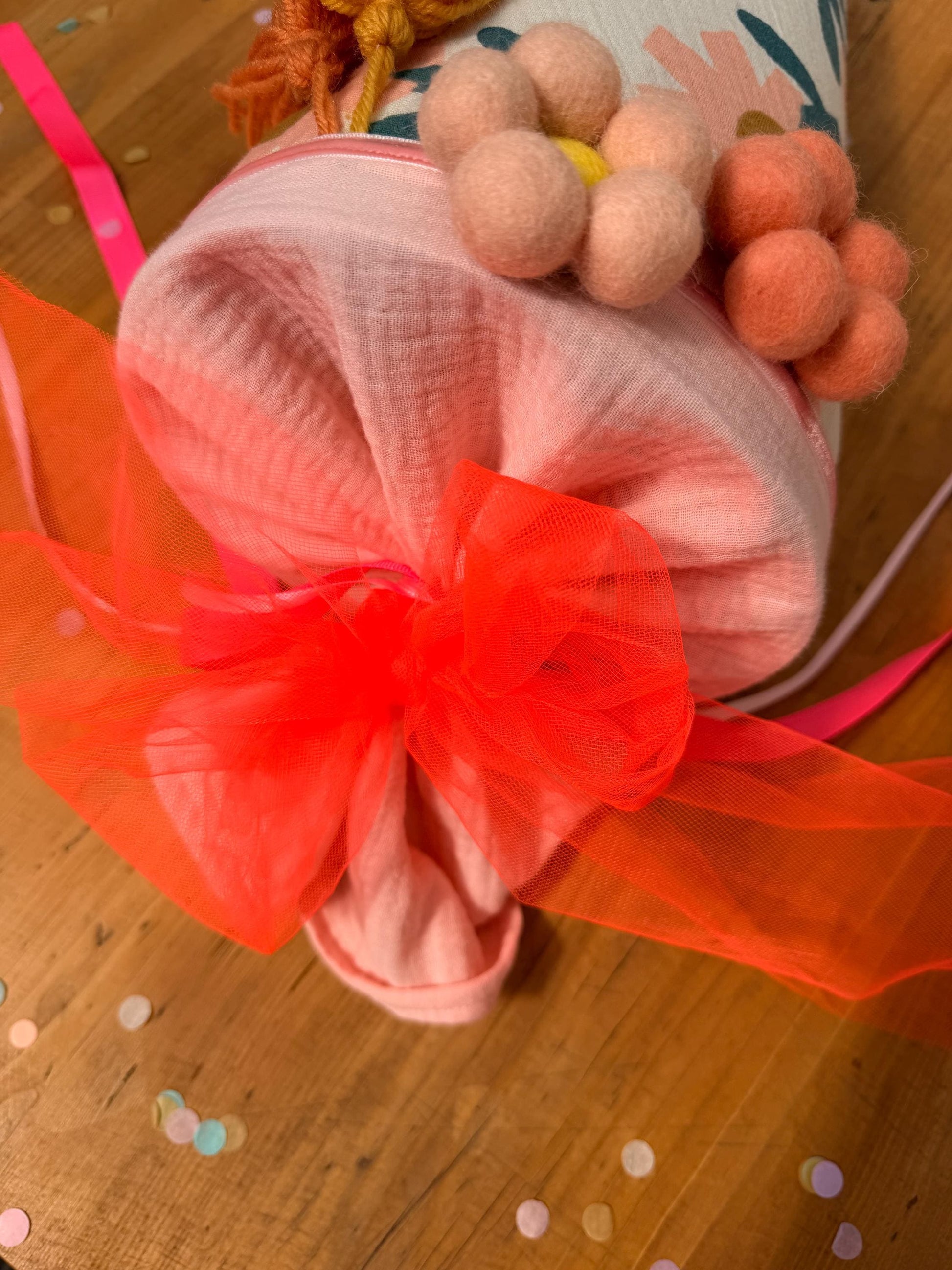 Schultüte Blumen, Musselin Schultüte, Schultüte Mädchen Schultüte personalisiert,Schultüte Tüll,Schultüte Blumen gefilzt, Schultüte rosa
