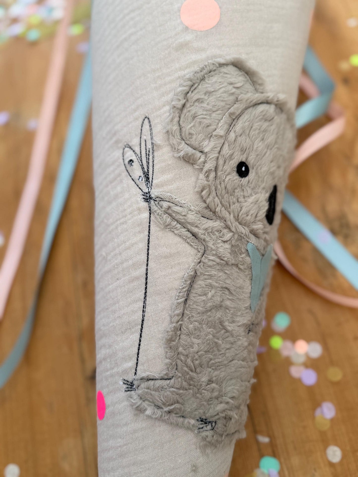 sofort lieferbar! Schultüte Musselin Schultüte Stoff Schulanfang Schultüte Mädchen Schultüte Koala Einschulung, Schultüte personalisiert