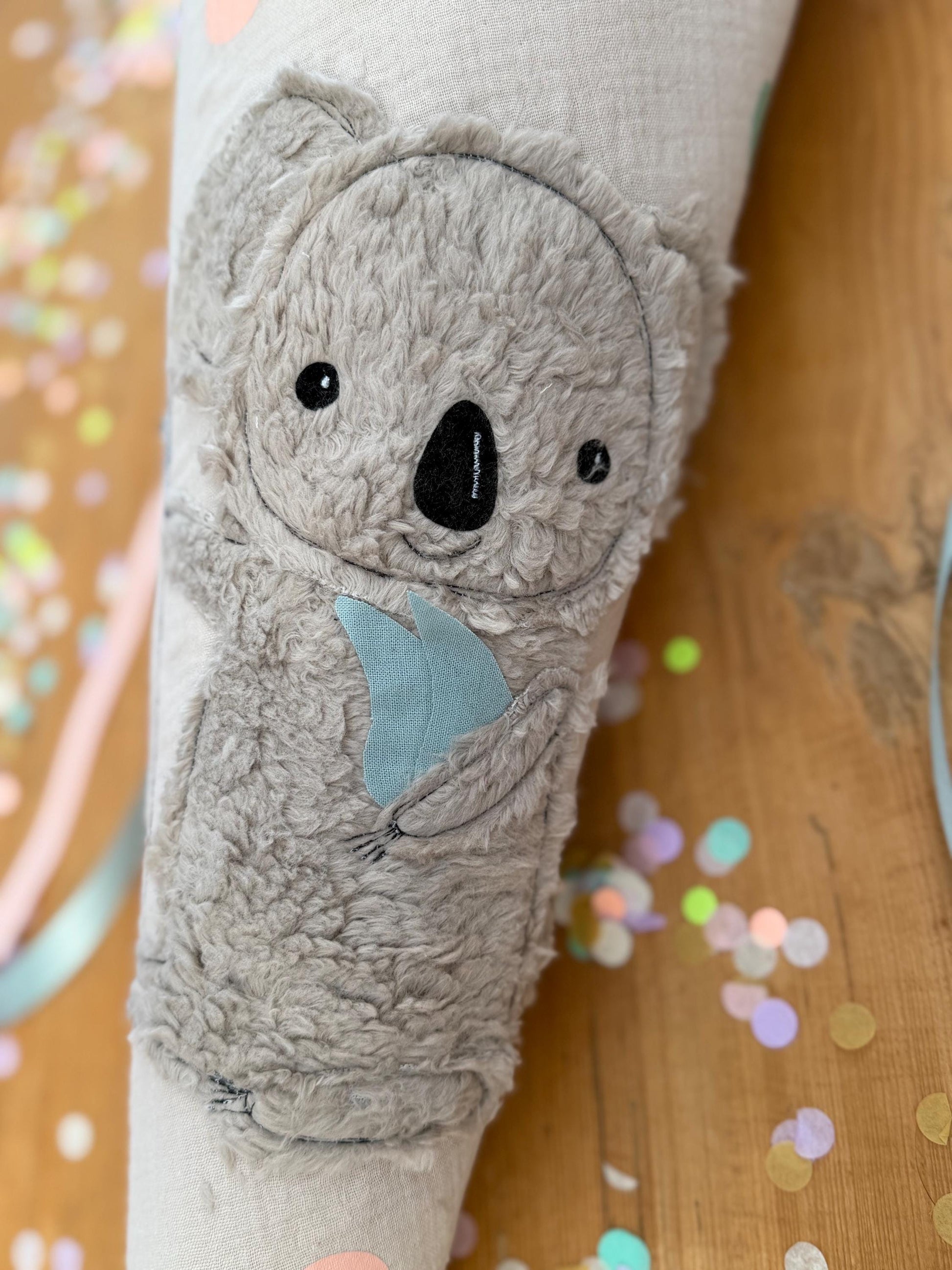 sofort lieferbar! Schultüte Musselin Schultüte Stoff Schulanfang Schultüte Mädchen Schultüte Koala Einschulung, Schultüte personalisiert