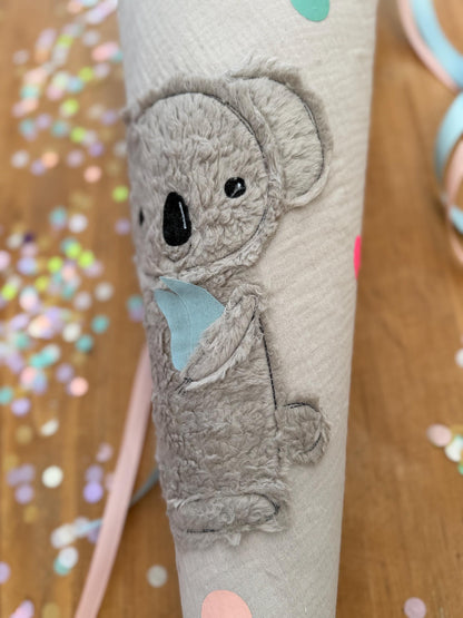 sofort lieferbar! Schultüte Musselin Schultüte Stoff Schulanfang Schultüte Mädchen Schultüte Koala Einschulung, Schultüte personalisiert