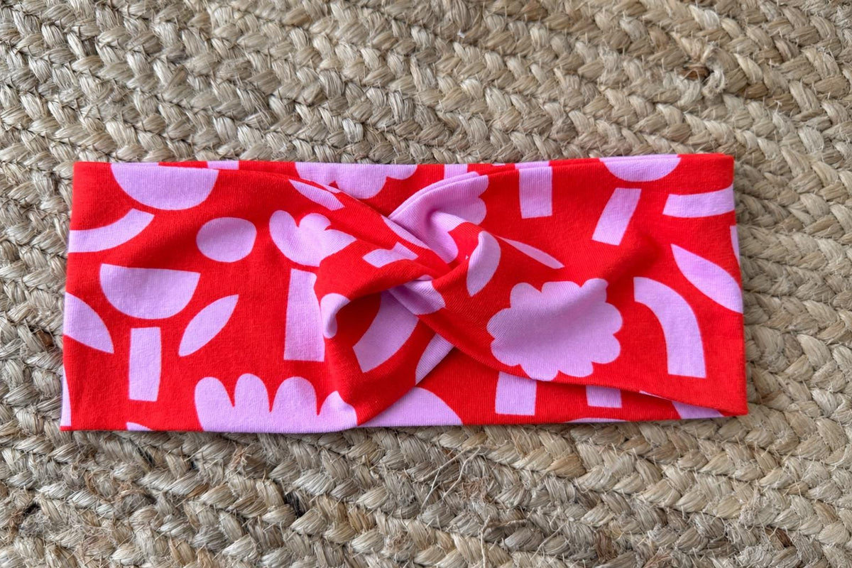 Stirnband Mädchen | Haarband Kinder | Stirnband Rosa Rot| Knoten Stirnband | Kinder Haarband | Geschenk Mädchen | Jerseyband Mädchen