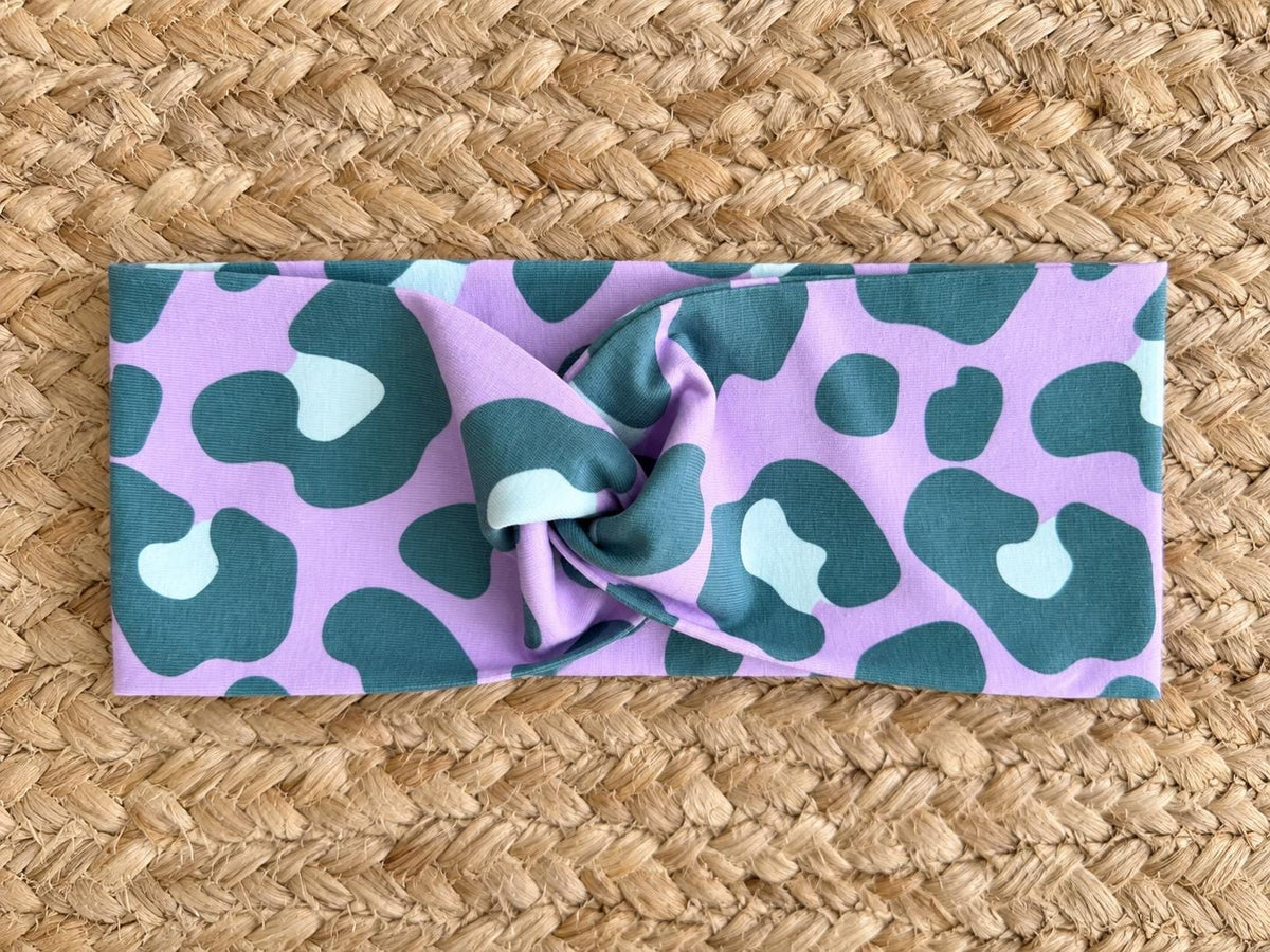 Stirnband Mädchen | Haarband Kinder | Stirnband Leo| Knoten Stirnband | Kinder Haarband | Geschenk Mädchen | Jerseyband Mädchen Leoprint