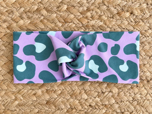 Stirnband Mädchen | Haarband Kinder | Stirnband Leo| Knoten Stirnband | Kinder Haarband | Geschenk Mädchen | Jerseyband Mädchen Leoprint