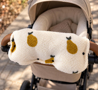 warmer Kinderwagenmuff, Muff Teddyplüsch, Teddyfell Kinderwagen, Geschenk Baby, Winter, Teddyplüsch Handmuff, Smiley, Geschenk individuell