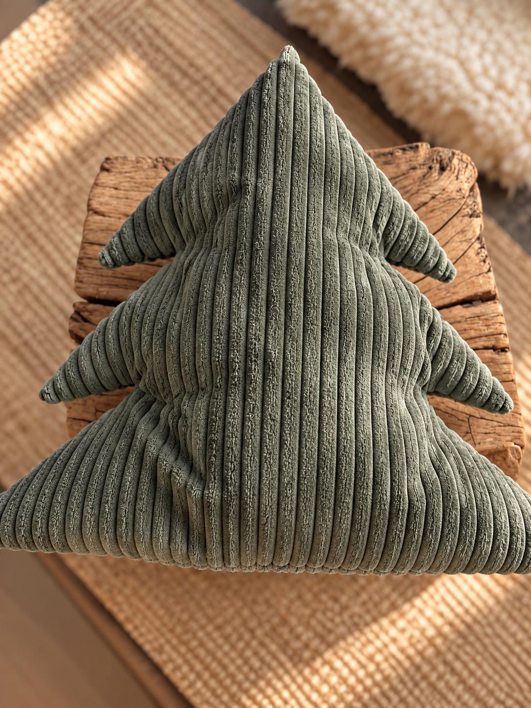 Tannen Kissen aus Cord | Weihnachtsdeko | Tannenkissen | Weihnachtskissen | Geschenk Weihnachten | Kinderzimmer Deko beige | Cord beige