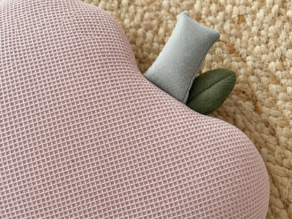 Apfelkissen mit Namen | Personalisiertes Kinderkissen aus Breitcord | Dekokissen Apfel | Geschenk zur Geburt | Kinderzimmer Deko