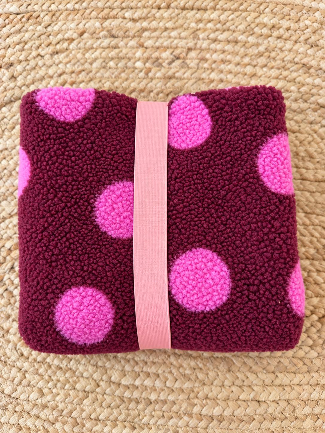Babydecke mit Namen | Kuscheldecke aus Teddyfleece & Musselin | Beere Pink Flieder | Babydecke personalisiert | Geschenk zur Geburt