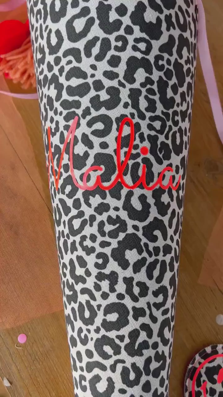 Schultüte Musselin Schultüte Stoff Schultüte Mädchen Schultüte Punkte, Schultüte Tüll, Schultüte Leoprint, Schultüte Leo, Tüll, Trosttüte