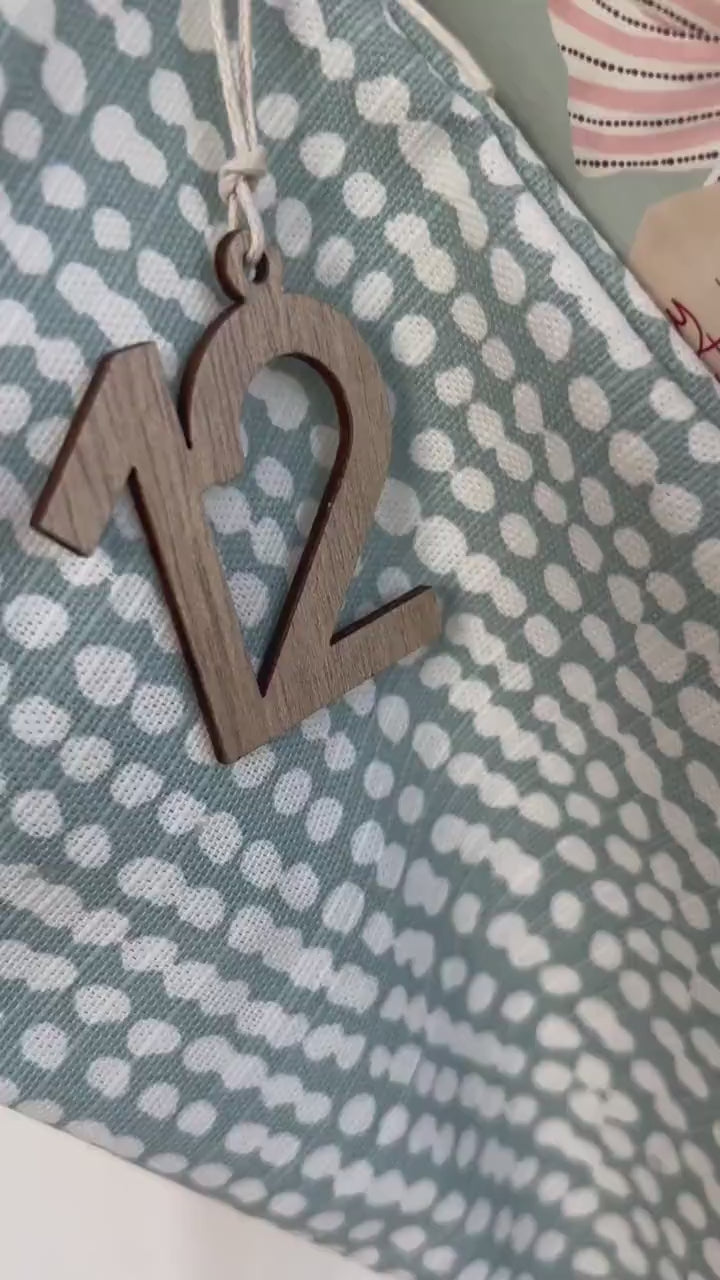 Nähpaket Adventskalender, Adventskalender zum Nähen,Adventskalender Stoff, Adventskalender nähen,Adventskalender Musselin