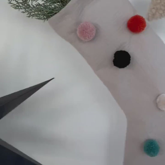 Nikolausstiefel Musselin, Nikolausstiefel Filz, Nikolausstrumpf, Nikolaus, Weihnachtsdeko, Nikolausstiefel PomPons, Weihnachten, XMas