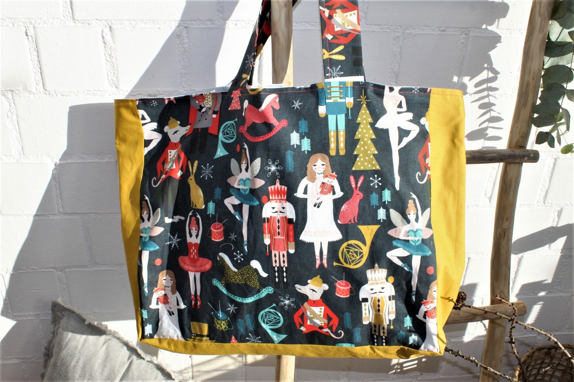 Tasche Stofftasche Shoppingbag Einkaufstasche große Tasche Weihnachtst –  Milla Louise