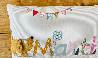 Kissen mit Namen Kissenbezug Kissen Geburt Baby Kissenhülle Kissen personalisiert Nameskissen Kuschelkissen Kinderkissen Kissen Hund