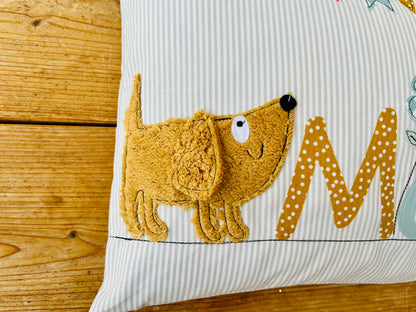 Kissen mit Namen Kissenbezug Kissen Geburt Baby Kissenhülle Kissen personalisiert Nameskissen Kuschelkissen Kinderkissen Kissen Hund