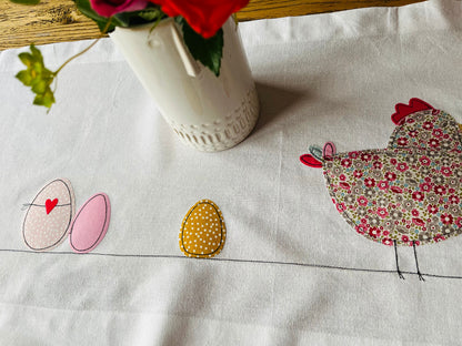 kurze Lieferzeit! Tischläufer Ostern, Tischdecke Ostern, Osterhase, Frühling, Ostern Deko, Frühlingsdeko, Huhn